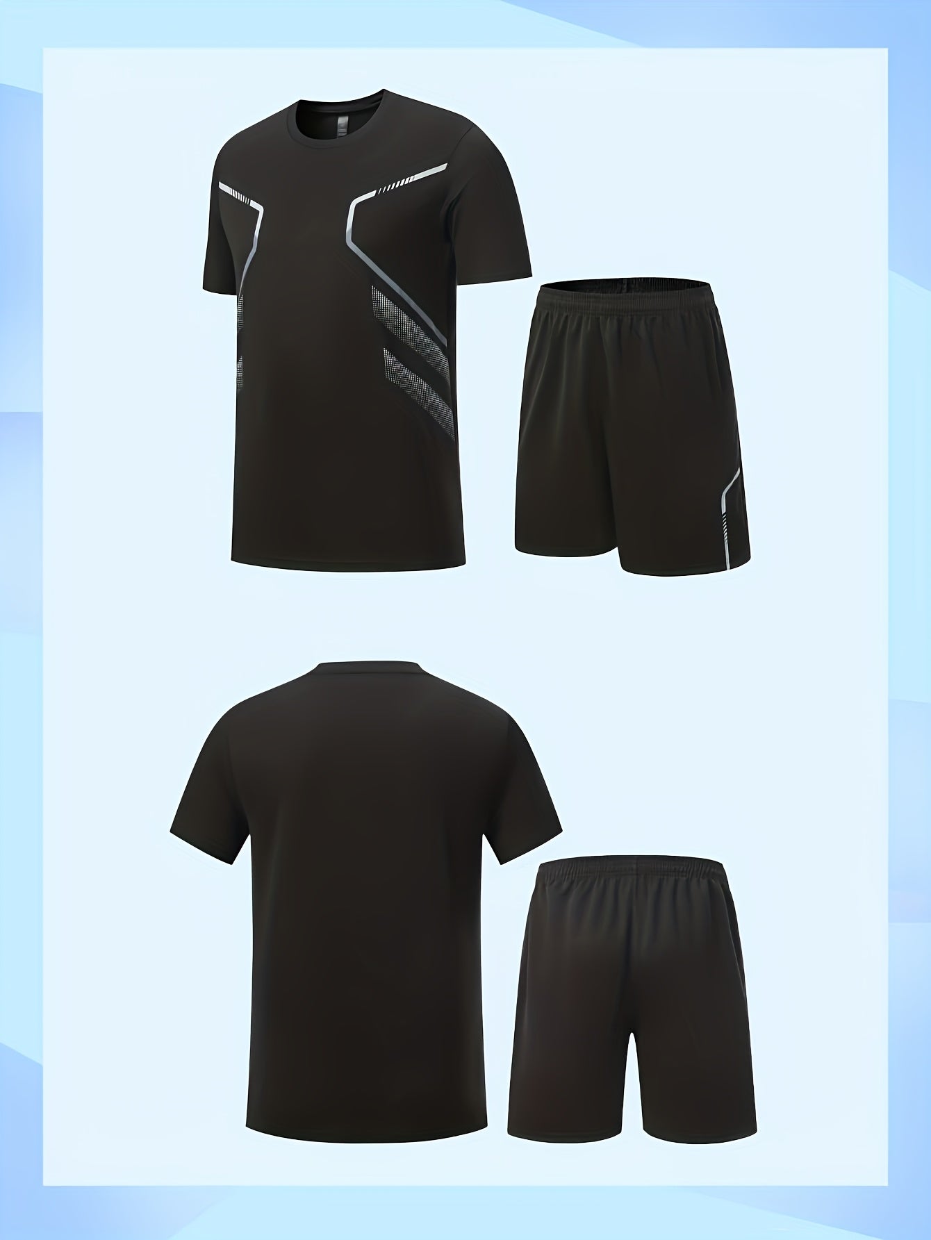 Six Piece Men's Sports Suit for Running and Gym Wear