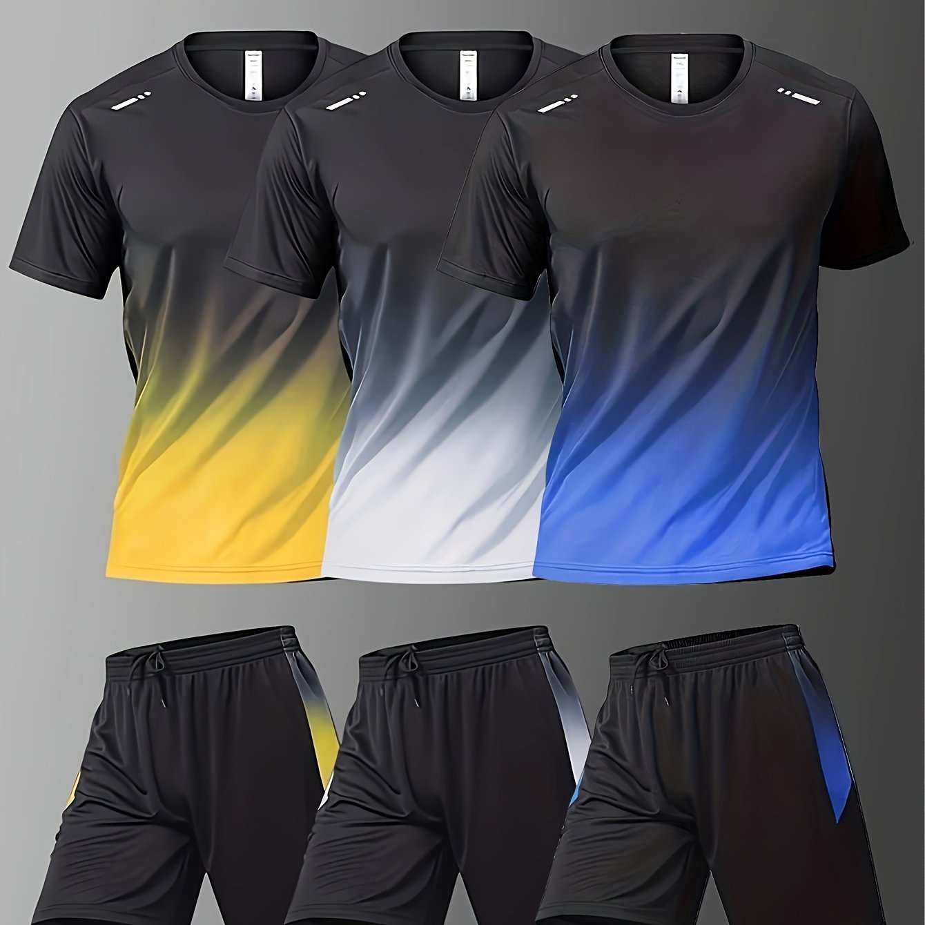Six Piece Men's Sports Suit for Running and Gym Wear