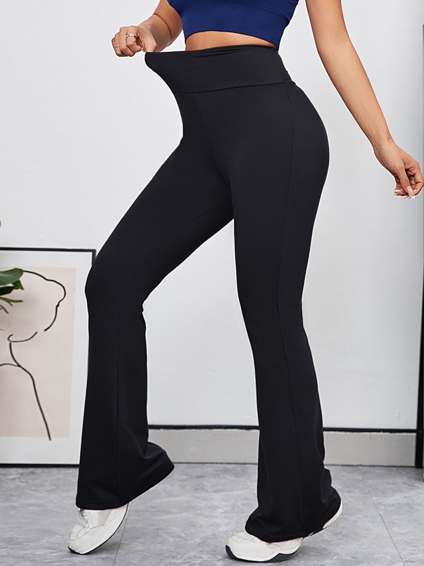 [3pcs Stretchy High-Waist Leggings