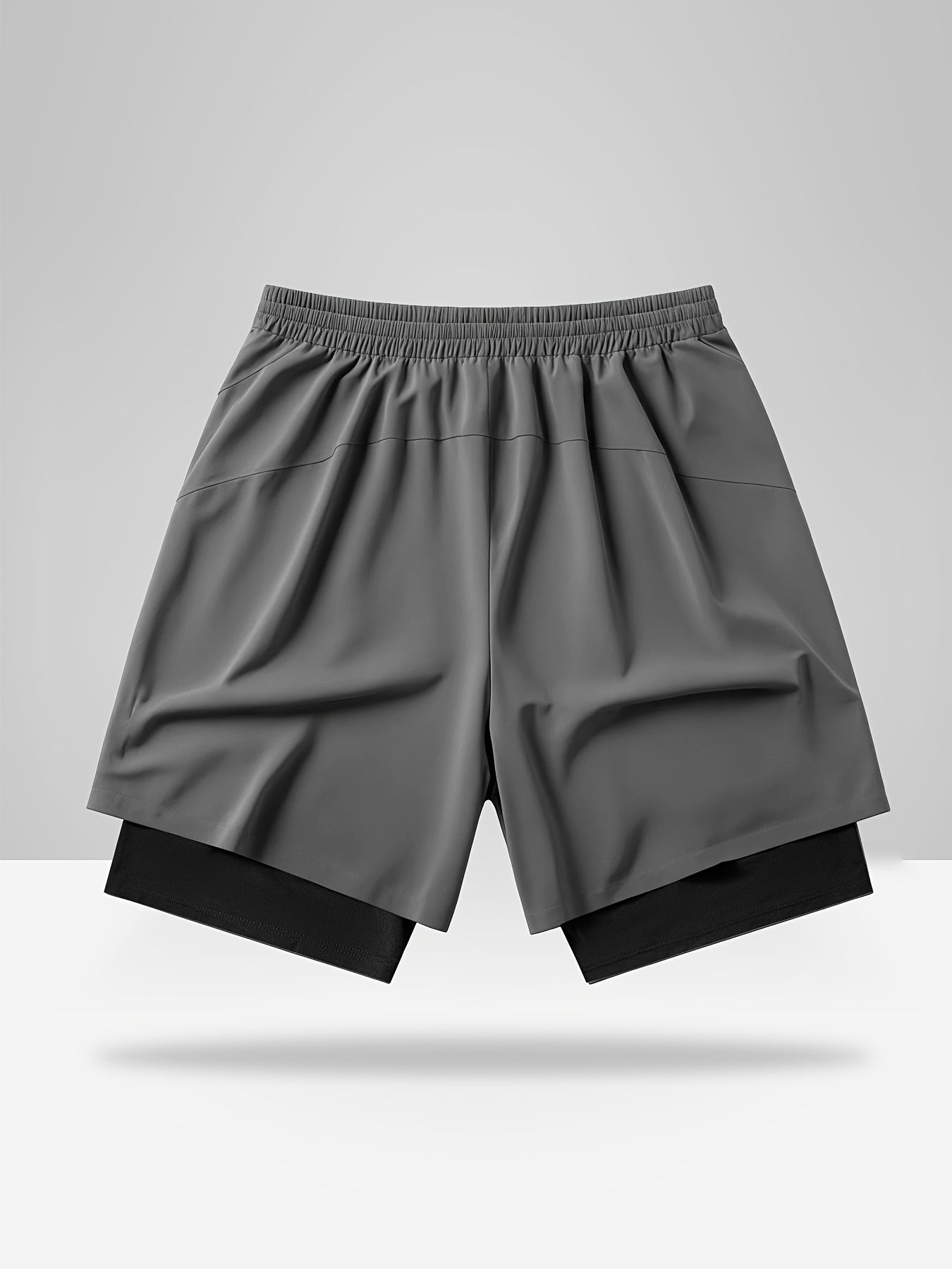 Stylish Men's Athletic Shorts With Geometric Pattern Skinny Fit