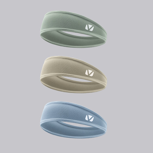 Summer Sports Headbands Elastane Knit Geometric Pattern